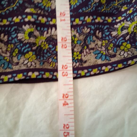 Alberta Ferretti Purple Green Paisley Pencil Skirt Size 10 NWT 100% Silk Italy - Picture 5 of 10